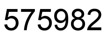 Número 575982 imagen negro