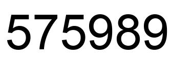 Número 575989 imagen negro
