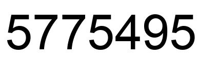 Number 5775495 black image