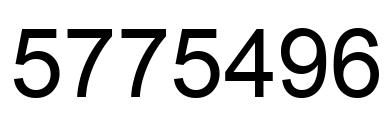 Número 5775496 imagen negro