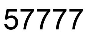 Number 57777 black image