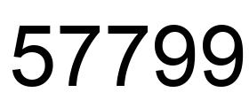 Número 57799 imagen negro