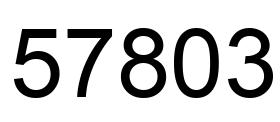 Número 57803 imagen negro