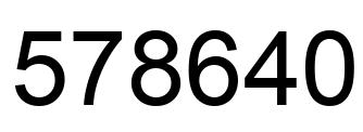 Number 578640 black image
