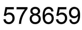 Número 578659 imagen negro
