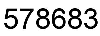 Número 578683 imagen negro