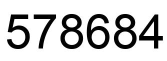 Número 578684 imagen negro