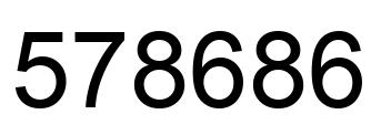 Número 578686 imagen negro