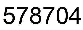 Number 578704 black image
