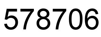Number 578706 black image