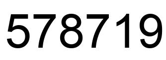 Number 578719 black image