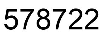 Número 578722 imagen negro