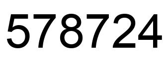 Number 578724 black image