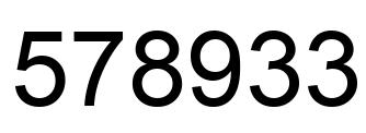 Número 578933 imagen negro