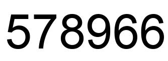 Número 578966 imagen negro