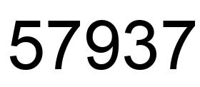 Number 57937 black image