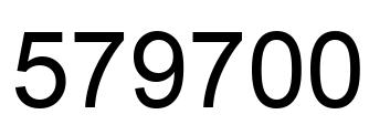 Number 579700 black image