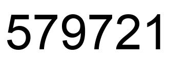 Number 579721 black image