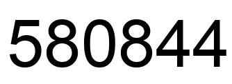 Number 580844 black image