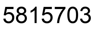 Number 5815703 black image