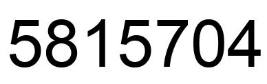 Number 5815704 black image