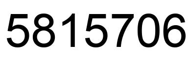 Number 5815706 black image