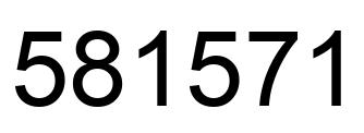 Number 581571 black image