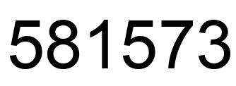 Number 581573 black image