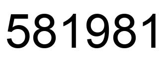 Number 581981 black image