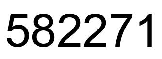 Number 582271 black image