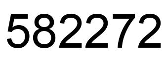 Number 582272 black image