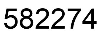 Number 582274 black image