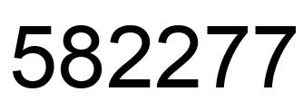 Number 582277 black image