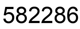 Number 582286 black image