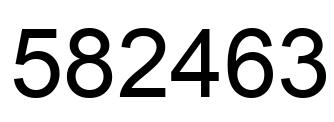 Número 582463 imagen negro
