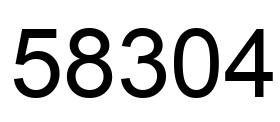 Número 58304 imagen negro