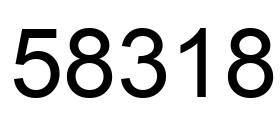Number 58318 black image