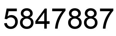 Número 5847887 imagen negro
