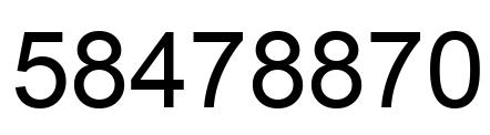 Number 58478870 black image
