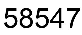 Number 58547 black image