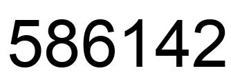 Número 586142 imagen negro