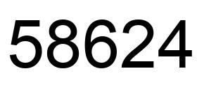 Número 58624 imagen negro