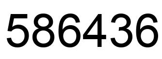 Number 586436 black image