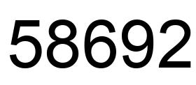 Número 58692 imagen negro