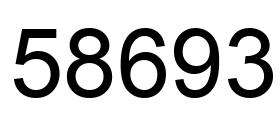 Número 58693 imagen negro