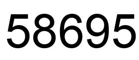 Número 58695 imagen negro