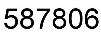 Número 587806 imagen negro