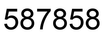 Number 587858 black image