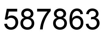Number 587863 black image