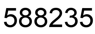 Número 588235 imagen negro